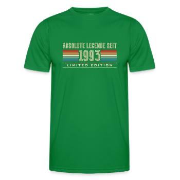 30er 1993 Jahrgang Mann 30 Geburtstag - Männer Funktions-T-Shirt - Kelly Green - Vorne - AI Model Male 178 dark (178cm)