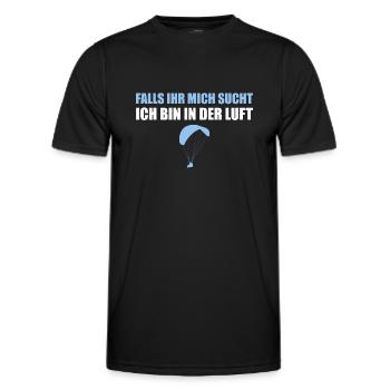 Paragliding Humor Gleitschirmflieger - Männer Funktions-T-Shirt - Schwarz - Vorne - AI Model Male 178 dark (178cm)