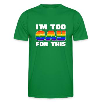 Rainbow Connection Embrace, Happy Pride - Men's Functional T-Shirt - kelly green - Front - AI Model Male 178 dark (178cm)