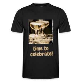 time to celebrate - Männer Funktions-T-Shirt - Schwarz - Vorne - AI Model Male 178 dark (178cm)