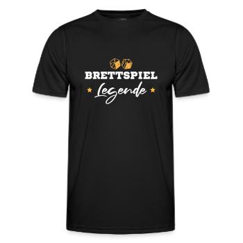 Brettspiel Legende Gesellschaftsspiele - Männer Funktions-T-Shirt - Schwarz - Vorne - AI Model Male 178 dark (178cm)