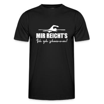 Schwimmer Geschenk Schwimmen Wassersport - Männer Funktions-T-Shirt - Schwarz - Vorne - AI Model Male 178 dark (178cm)