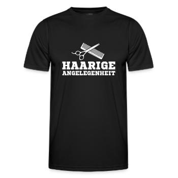 Haarstylist Haarige Angelegenheit Friseur Geschenk - Männer Funktions-T-Shirt - Schwarz - Vorne - AI Model Male 178 dark (178cm)