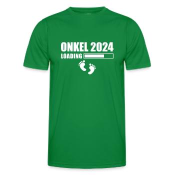 Onkel 2024 loading Schwangerschaftsverkündung - Männer Funktions-T-Shirt - Kelly Green - Vorne - AI Model Male 178 dark (178cm)