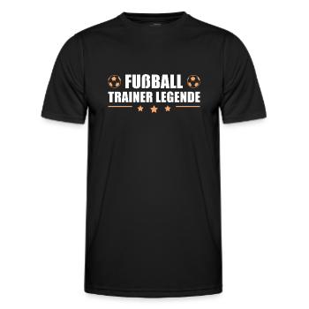 Fußball Trainer Legende - Männer Funktions-T-Shirt - Schwarz - Vorne - AI Model Male 178 dark (178cm)