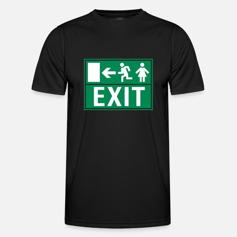 EXIT (FIRE EXIT) - T-shirt sport Homme - noir