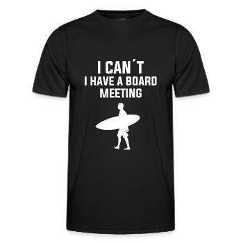 i cant't i have a board meeting - T-shirt sport Homme - noir - Devant - AI Model Male 178 dark (178cm)