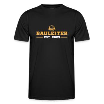 Bauleiter 2023 Bauaufsicht Baustelle - Männer Funktions-T-Shirt - Schwarz - Vorne - AI Model Male 178 dark (178cm)