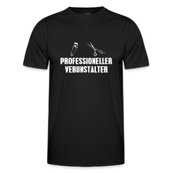Haarstylist Professioneller Verunstalter Friseur - Männer Funktions-T-Shirt - Schwarz - Vorne - AI Model Male 178 dark (178cm)