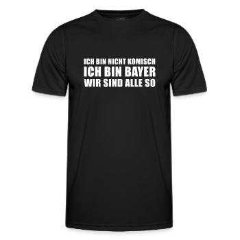 Bayrischer Spruch Ich bin nicht komisch - Männer Funktions-T-Shirt - Schwarz - Vorne - AI Model Male 178 dark (178cm)