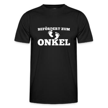 Werdender Onkel Schwangerschaftsverkündung - Männer Funktions-T-Shirt - Schwarz - Vorne - AI Model Male 178 dark (178cm)