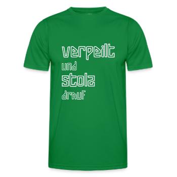 Verpeilt und stolz drauf I weiss I Geschenk - Männer Funktions-T-Shirt - Kelly Green - Vorne - AI Model Male 178 dark (178cm)