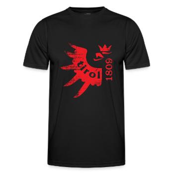 Tyrol 1809 Dialecte Armoiries Tyroliennes Cadeau d’aigle - T-shirt sport Homme - noir - Devant - AI Model Male 178 dark (178cm)