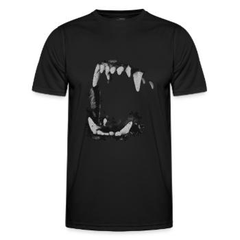 Dents de pitbull Grunge Soft Goth Cadeau Esthétique - T-shirt sport Homme - noir - Devant - AI Model Male 178 dark (178cm)