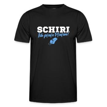 Schiri Ich pfeife Pfeifen Fußball Schiedsrichter - Männer Funktions-T-Shirt - Schwarz - Vorne - AI Model Male 178 dark (178cm)