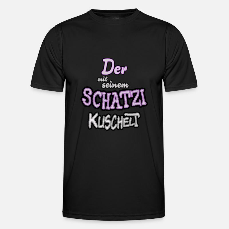 Schatzi kuscheln lustiger Spruch Männer Funktions-T-Shirt