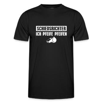 Schiedsrichter Ich pfeife Pfeifen Schiri Geschenk - Männer Funktions-T-Shirt - Schwarz - Vorne - AI Model Male 178 dark (178cm)