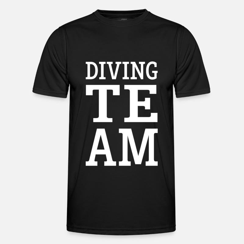 Diving Team - Männer Funktions-T-Shirt - Schwarz