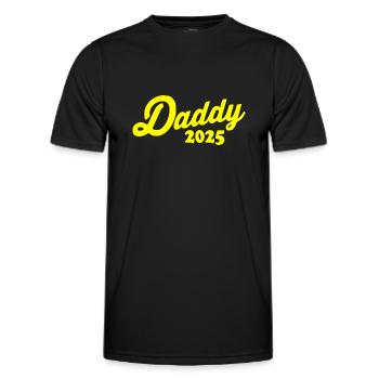 Papa 2025 - dad 2025 - Daddy 2025 - T-shirt sport Homme - noir - Devant - AI Model Male 178 dark (178cm)