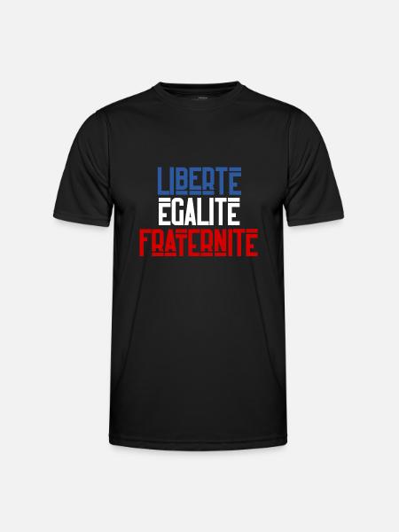 Liberté égalité fraternité - T-shirt sport Homme - noir