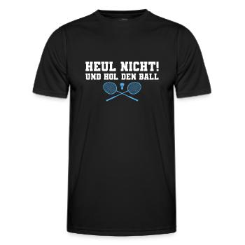 Badminton Heul nicht Badmintonspieler - Männer Funktions-T-Shirt - Schwarz - Vorne - AI Model Male 178 dark (178cm)