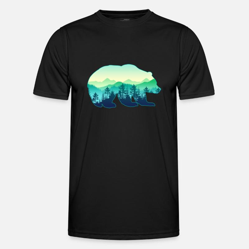 Hunter, Mountaineer, Hiker, Bear Men's Functional T-Shirt