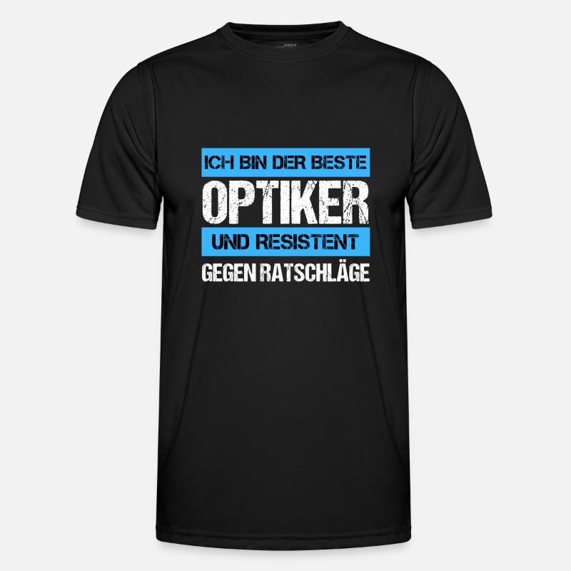 Resistenter Optiker - Männer Funktions-T-Shirt - Schwarz