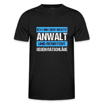 Défenseur résistant - T-shirt sport Homme - noir - Devant - AI Model Male 178 dark (178cm)