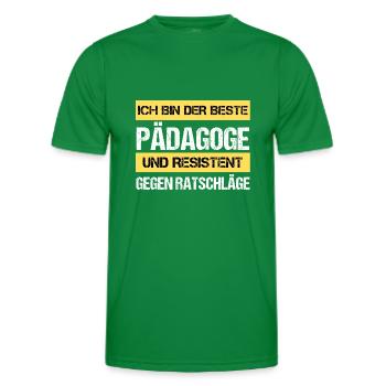 Éducateur résistant - T-shirt sport Homme - vert - Devant - AI Model Male 178 dark (178cm)