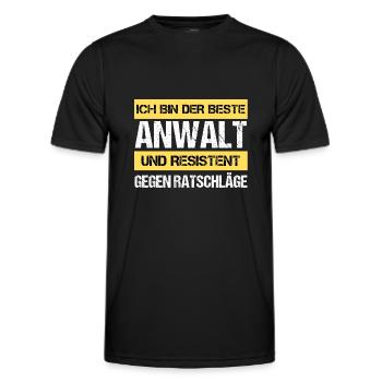 Défenseur résistant - T-shirt sport Homme - noir - Devant - AI Model Male 178 dark (178cm)