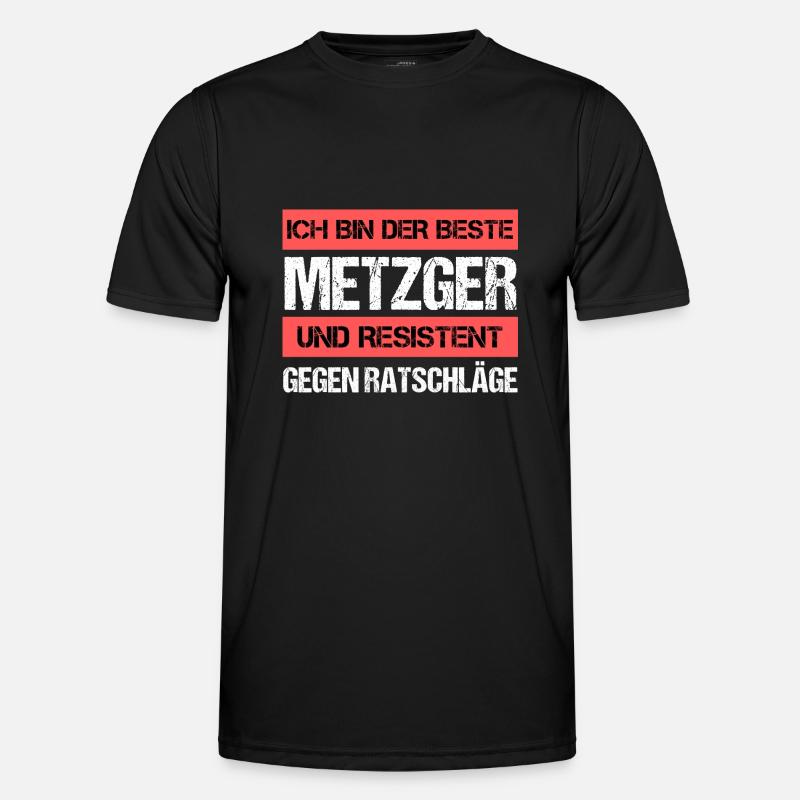 Resistenter Metzger - Männer Funktions-T-Shirt - Schwarz
