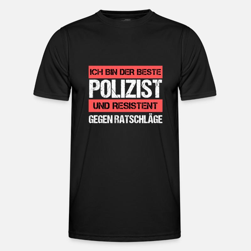 Resistant Policeman - Men's Functional T-Shirt - black