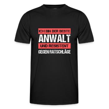 Défenseur résistant - T-shirt sport Homme - noir - Devant - AI Model Male 178 dark (178cm)