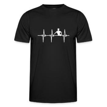 Heartbeat for Fan Baseball Sportsman - Men's Functional T-Shirt - black - Front - AI Model Male 178 dark (178cm)
