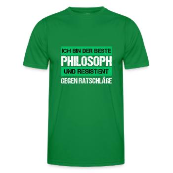 Resistenter Philosoph - Männer Funktions-T-Shirt - Kelly Green - Vorne - AI Model Male 178 dark (178cm)