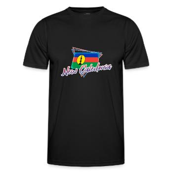 Nouvelle-Calédonie - T-shirt sport Homme - noir - Devant - AI Model Male 178 dark (178cm)