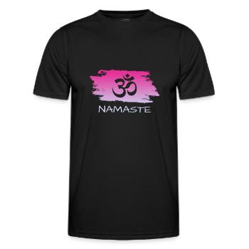Namaste - Männer Funktions-T-Shirt - Schwarz - Vorne - AI Model Male 178 dark (178cm)