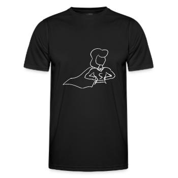 Anime Heldin - Männer Funktions-T-Shirt - Schwarz - Vorne - AI Model Male 178 dark (178cm)