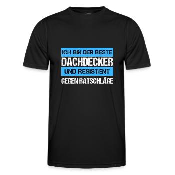 Resistant roofer - Men's Functional T-Shirt - black - Front - AI Model Male 178 dark (178cm)