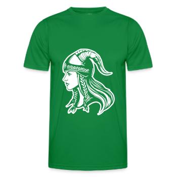 Wikinger Frau Kriegerin - Männer Funktions-T-Shirt - Kelly Green - Vorne - AI Model Male 178 dark (178cm)