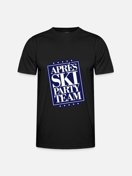 Après Ski Party Team - Men's Functional T-Shirt - black