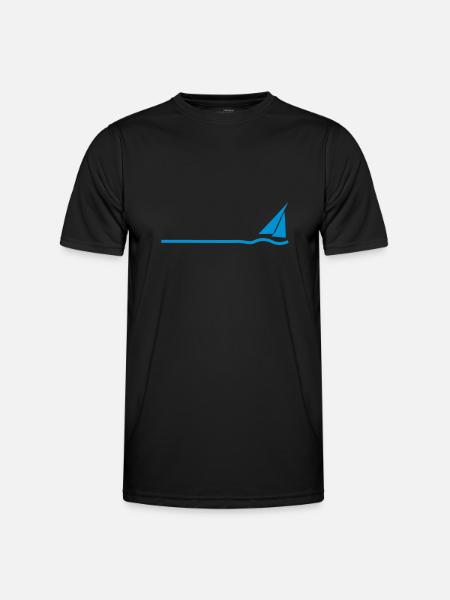 Regatta 3 (monochrom) - Männer Funktions-T-Shirt - Schwarz