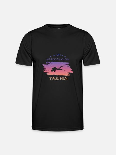 Mir reichts, ich geh tauchen - Männer Funktions-T-Shirt - Schwarz
