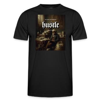 Hustle - Wealthy Man on Classic Painting - Men's Functional T-Shirt - black - Front - AI Model Male 178 dark (178cm)