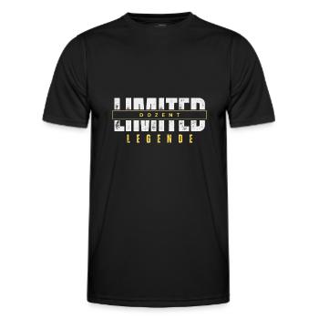 Limited Lecturer Legend. - Men's Functional T-Shirt - black - Front - AI Model Male 178 dark (178cm)