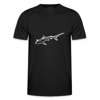 Requin élégant dans le courant de dérive - T-shirt sport Homme - noir - Devant - AI Model Male 178 dark (178cm)