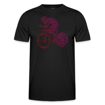 Cycliste sur route Vélo de route Vélo de route - T-shirt sport Homme - noir - Devant - AI Model Male 178 dark (178cm)