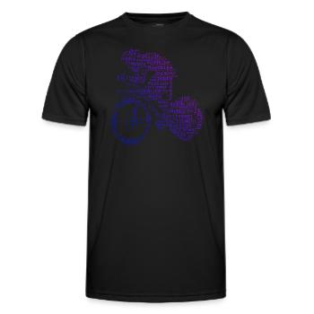 Road Bike Men's Road Bike Women's Road Bike Road Bike - Men's Functional T-Shirt - black - Front - AI Model Male 178 dark (178cm)