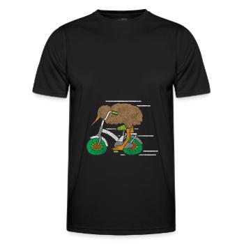 Kiwi Früchtchen Pazifik - Männer Funktions-T-Shirt - Schwarz - Vorne - AI Model Male 178 dark (178cm)