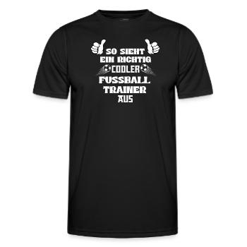 So sieht ein richtig cooler Fussball Trainer aus - Männer Funktions-T-Shirt - Schwarz - Vorne - AI Model Male 178 dark (178cm)